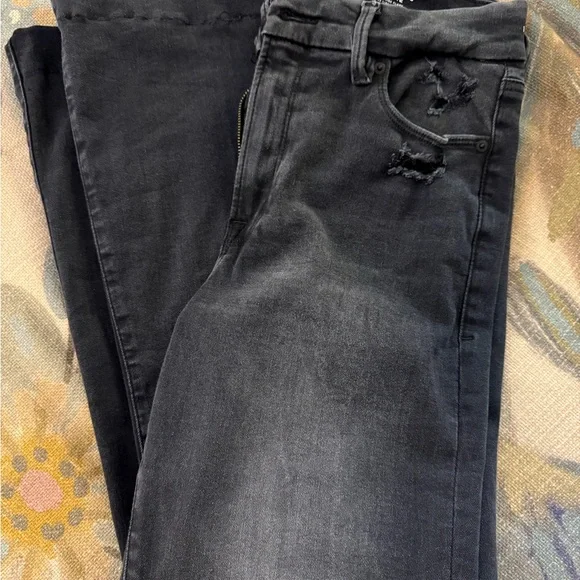 Good American Women’s Dark Gray Slim Flare Jeans - Picture 5 of 6